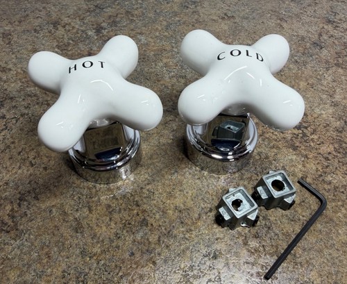 Porcelain hot cold faucet - porcelain,