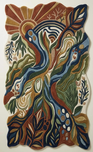 Hand tufted wool rug - hand,