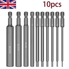 10x Hex Key Allen Bit Set Quick Change Connect Impact Driver Power Drill 100mm