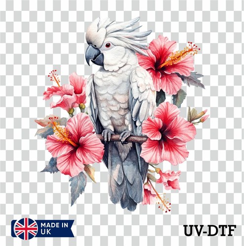 White cockatoo dtf sticker - white,