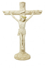 Jesus Crucifix Statue 26cm Resin Religious Christian Cross Ornament Figurine