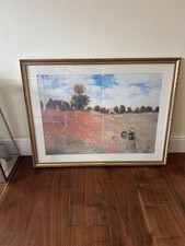 Vintage Claude Monet - Poppies - Art Print Framed 67cmx86cm Perfect Condition