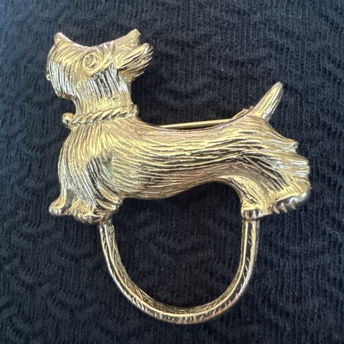 Golden schnauser dog brooch - dog,