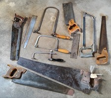 Vintage Hand Saws Job Lot – Tenon, Panel, Coping, Hacksaw, Fret – Woodworking