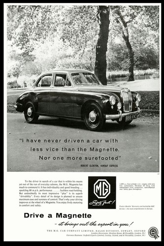 Magnette classic car poster - classic,