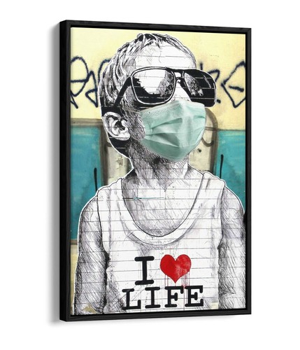 Banksy heart life boy - life,