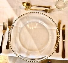 Gold cutlery HIRE HIRE weddings events corporate HIRE HIRE- Gold Chargers HIRE 
