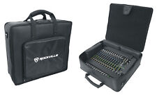 Rockville Semi-Hard Mixer Bag w/6 Padded Dividers Fits Behringer Xenyx X2442USB