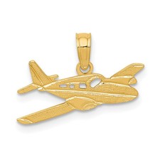10k Yellow Gold Cessna Plane
