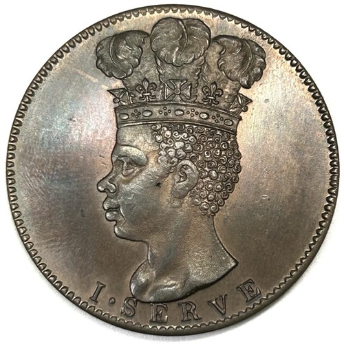 Barbados piedfort penny - barbados, penny-