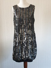 ZARA Sequin Dress Metallic