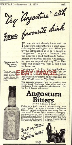 Advert angostura aromatic - angostura,