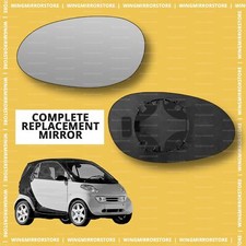 LHS Left side for Smart Fortwo 1998-2007 wing door mirror glass