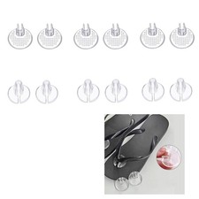6Pairs Toe Post Protectors Transparent Silicone Pads for Sandals and Flip-flops