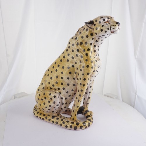Leopard ceramic figurine - leopard,