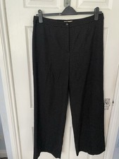 Kaliko black spot print trousers size 16 Long Length