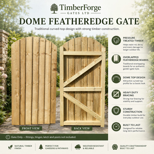 Dome top feather edge garden - dome,