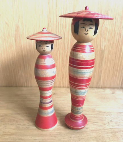 Japanese kokeshi doll - kokeshi, x2