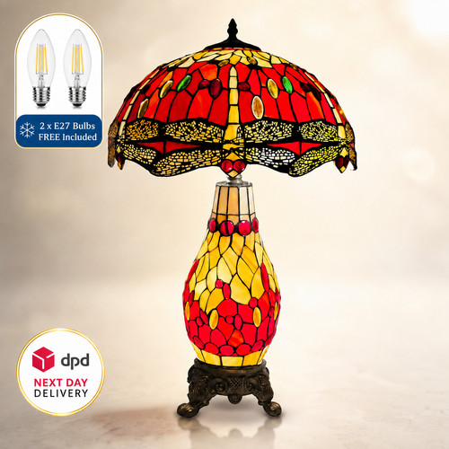 Red tiffany dragonfly - red,