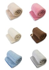 QUALITY & WARM WOOLMARKED MERINO PURE WOOL BLANKET  NATURAL  Ullfilta ALL SIZES 