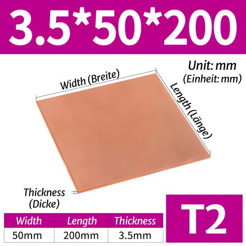 Pure copper sheet - t2, sheet/plate