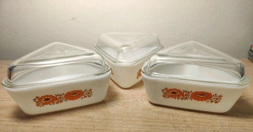 Vintage pyrex sunflower - 3x,