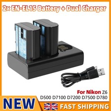 2x 2100mAh EN-EL15 Battery &