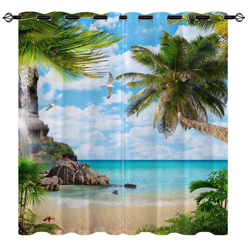 Palm tree tropical beach - &,
