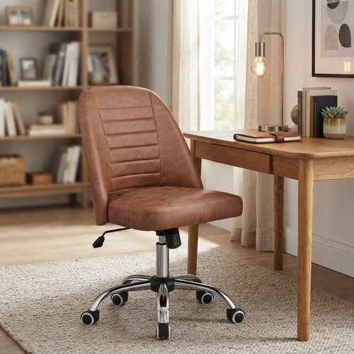 Stylish retro brown armless - brown,