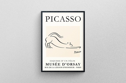 Picasso feline poster - picasso's,