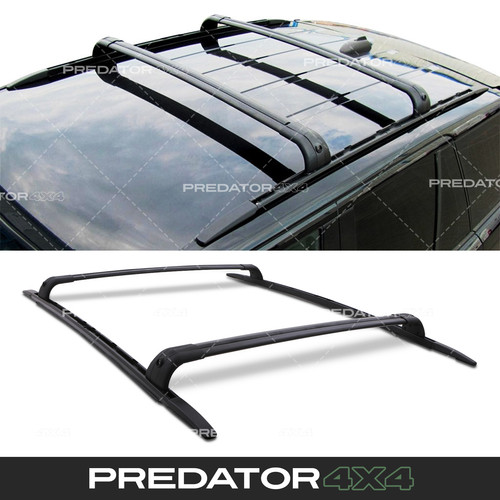 Roof rack rails set black - rack,