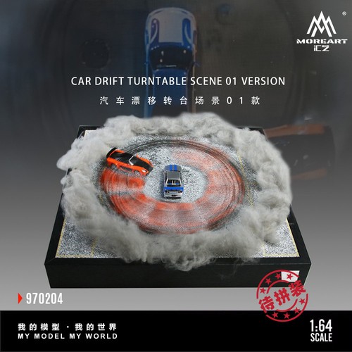 Diorama car drift scene - car,