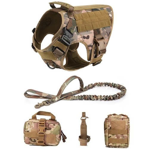 Tactical dog harness leash - dog, &