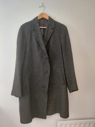 Crombie tweed balmaccan coat - crombie,