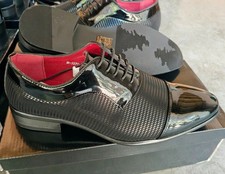 Mens Lace Up Shiny Patent