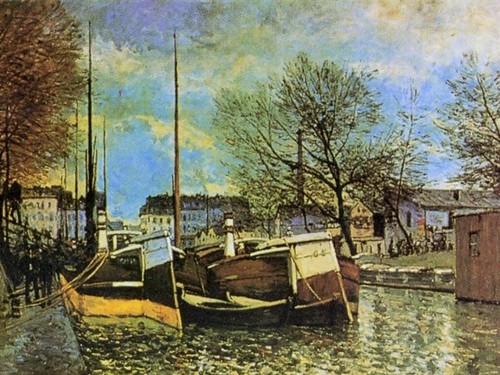 Alfred sisley barges - sisley, the
