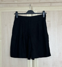 TU Women's Black Casual Lightweight Holiday Linen Shorts - Ladies Size UK 10