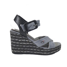 Wrangler Espadrilles Sandals Wedge Denim Y2K  Cross Straps Bohemian UK  4