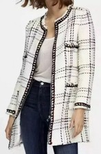 Zara Cream Boucle Coat Jacket