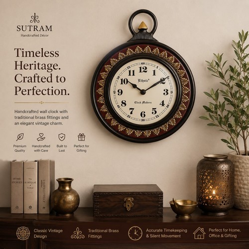 Handcrafted teak wood wall - handcrafted,