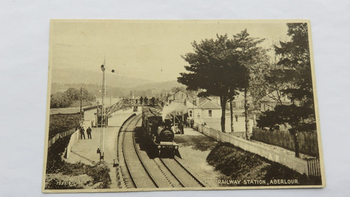 Postcard aberlour railway - postcard,