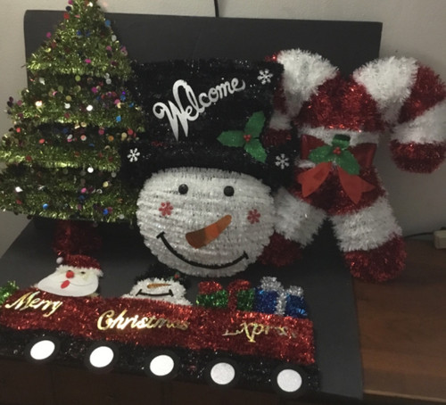 Vintage tinsel ornaments