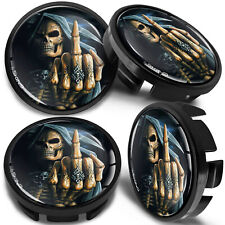 65mm Wheel Center Hub Caps Compatible with VW (Ref 3B7 601 171) Skull CV 25