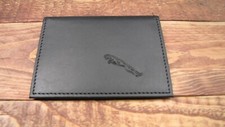 Jaguar logo Black Leather wallet credit card size, licence / ID holder vs933