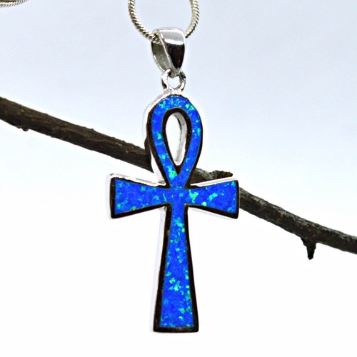 Egyptian ankh blue - blue, &