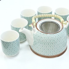 Herbal Teapot Set Green Mosaic