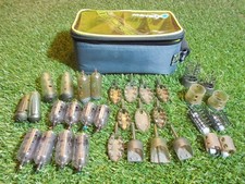 Matrix box full of fishing feeders job lot tackle fishing set up gear