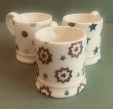 Emma Bridgewater Tiny Christmas Decoration Mugs. Polka Dot, and Star & Patterns.