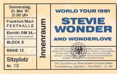 Stevie wonder concert 1981 - in,