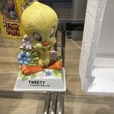VINTAGE WARNER BROS TWEETY PIE PORCELAIN CARTOON LOONEY TUNES FIGURINE RARE